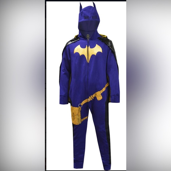 DC Comics Batgirl Foil Logo One Piece Pajama/Costume with Cape S/M - Picture 1 of 2